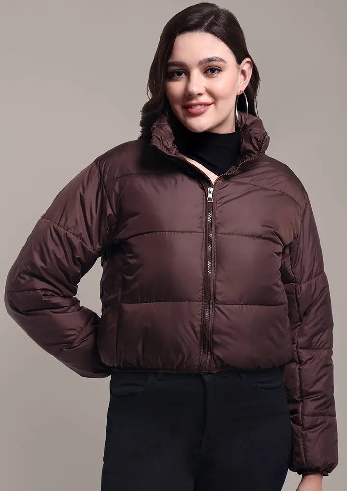   [CK] Women’s short-length stand collar puffer 2024 Korean version short stand collar small down cotton