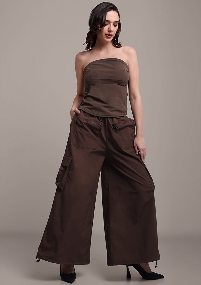 Brown Utility Tube Co-ord IKI CHIC Private Ltd.