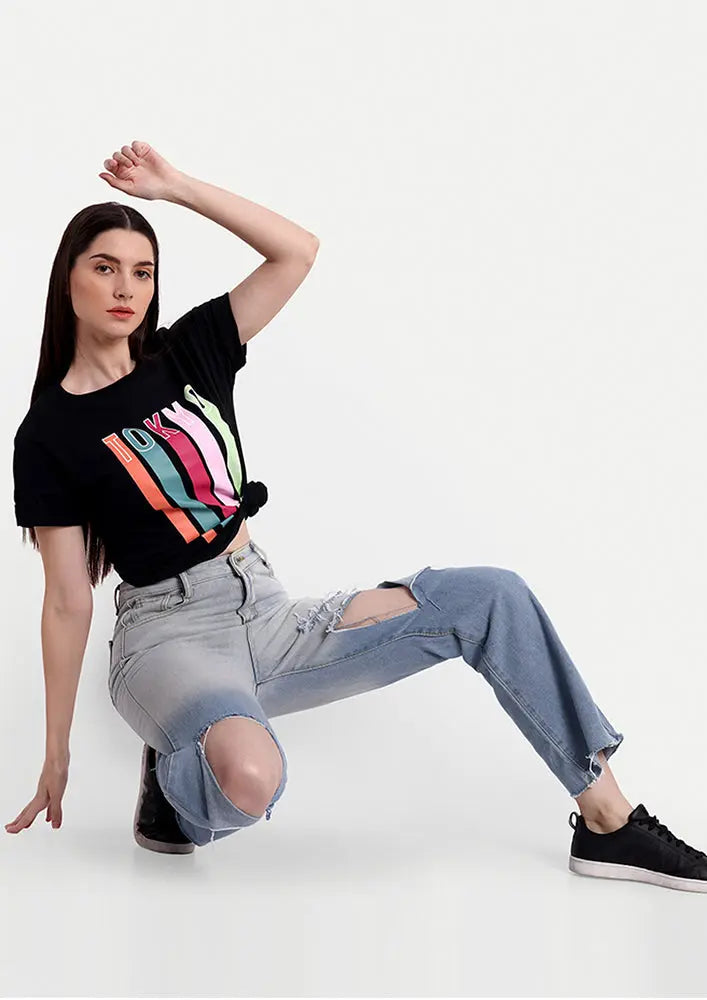 Tokyo Print Short Sleeve Regular T-Shirt IKI CHIC Private Ltd
