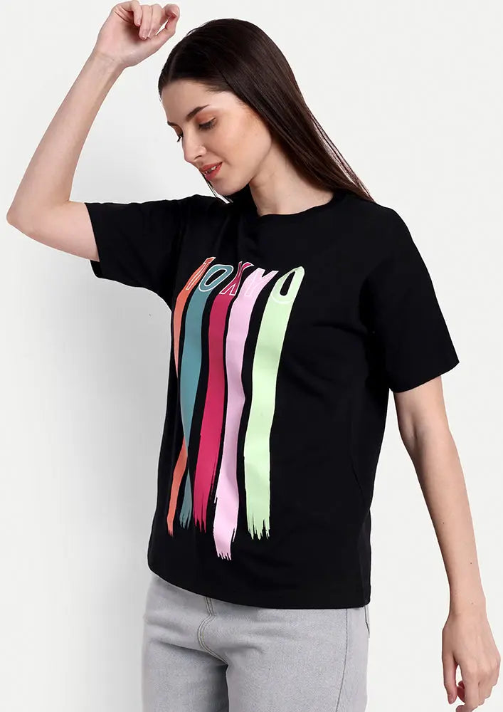 Tokyo Print Short Sleeve Regular T-Shirt IKI CHIC Private Ltd