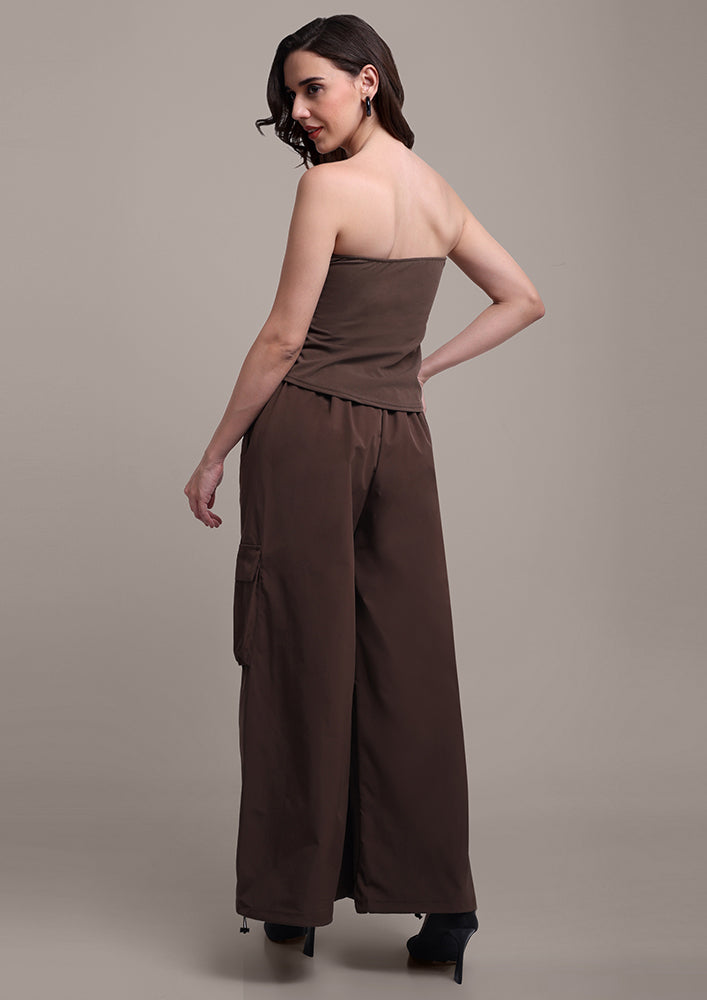 Brown Utility Tube Co-ord IKI CHIC Private Ltd.