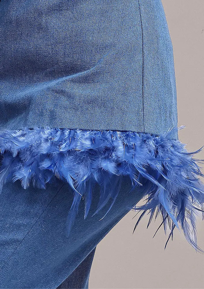 Denim Jacket With Boot Leg Pants Co-ord Set IKI CHIC Private Ltd