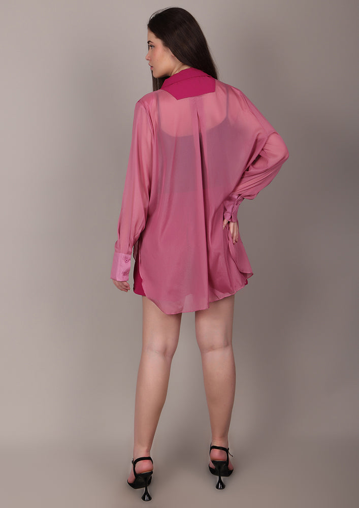 Pink Blazer Set with Shorts IKI CHIC Private Ltd.