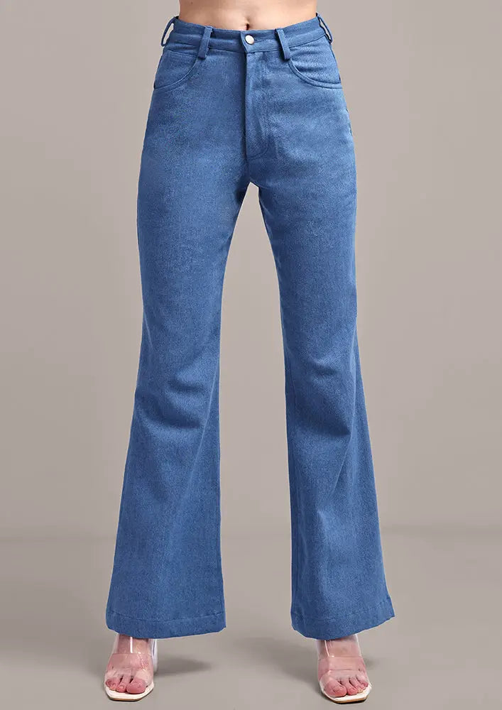 Denim Jacket With Boot Leg Pants Co-ord Set IKI CHIC Private Ltd