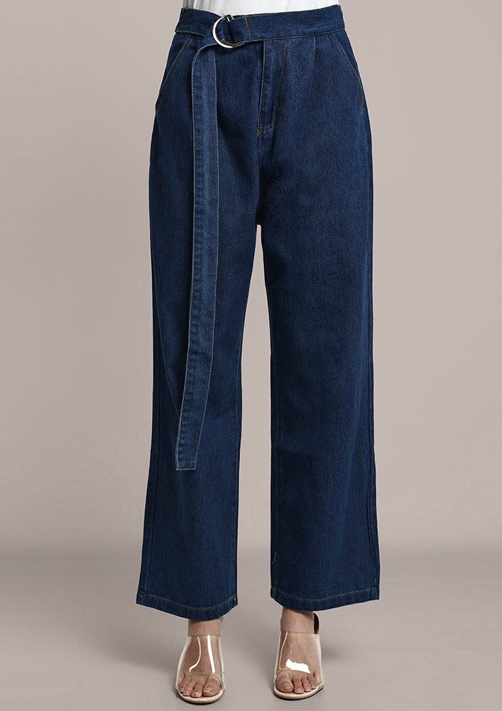 Denim Short Jacket With High Waist Jeans Two Piece Set