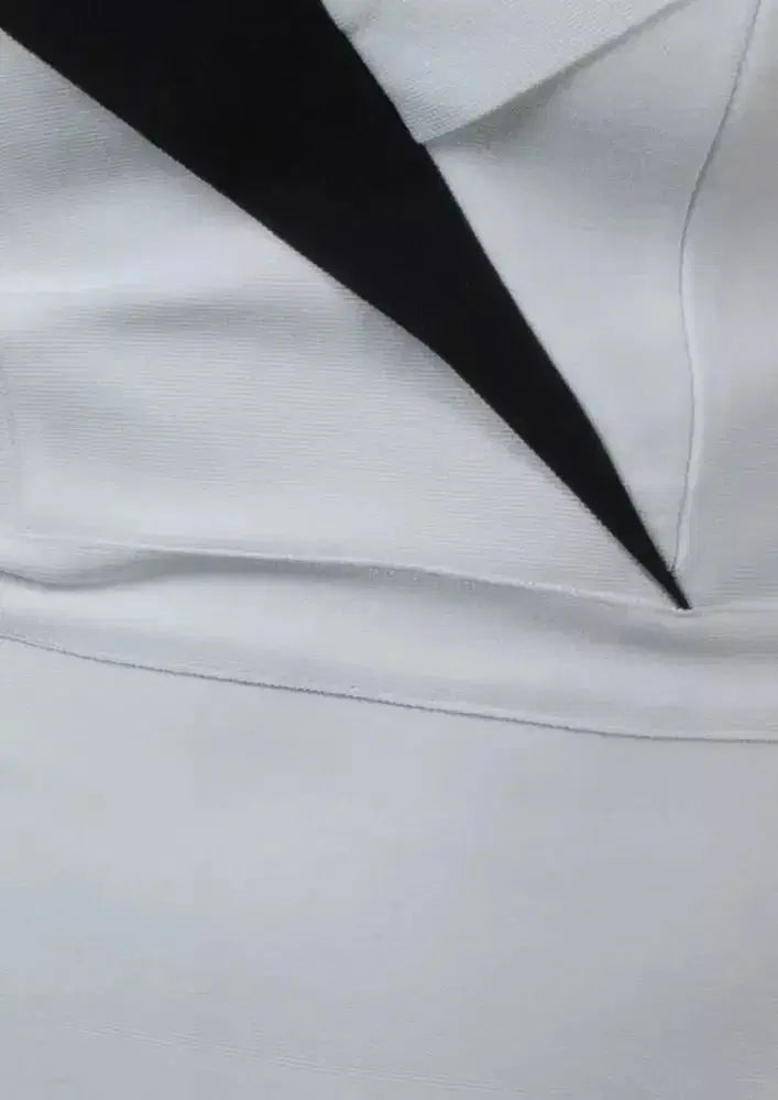 Monochrome Strapless Bodycon Dress