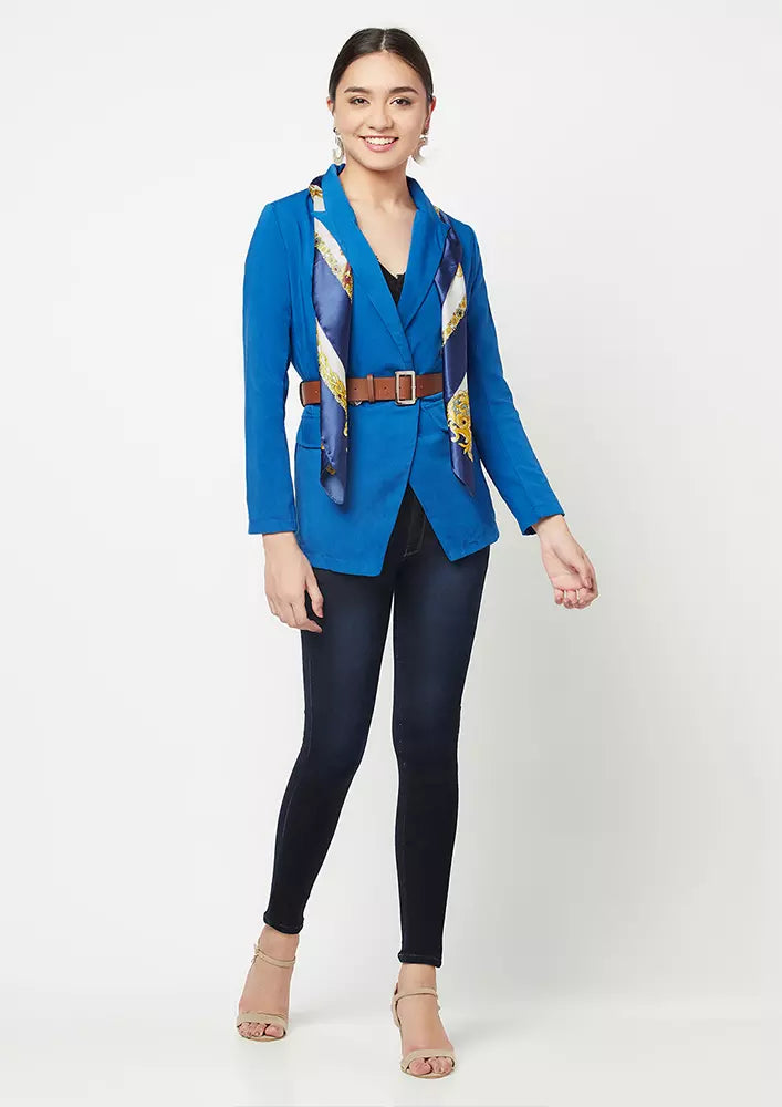 Formal Blazer with belt and scarf