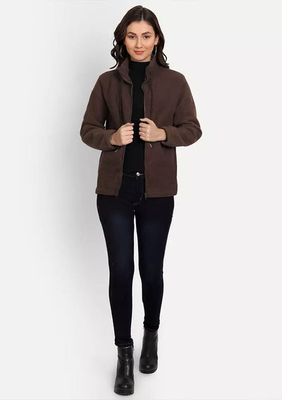 Brown Oversized Teddy Borg Jacket