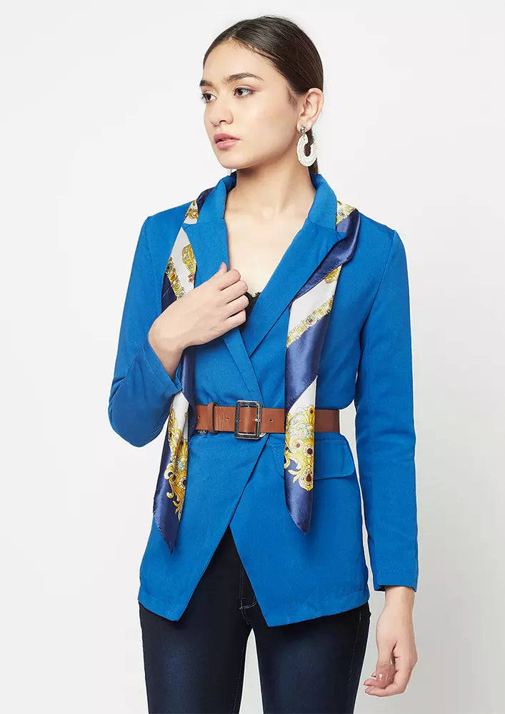 Formal Blazer with belt and scarf