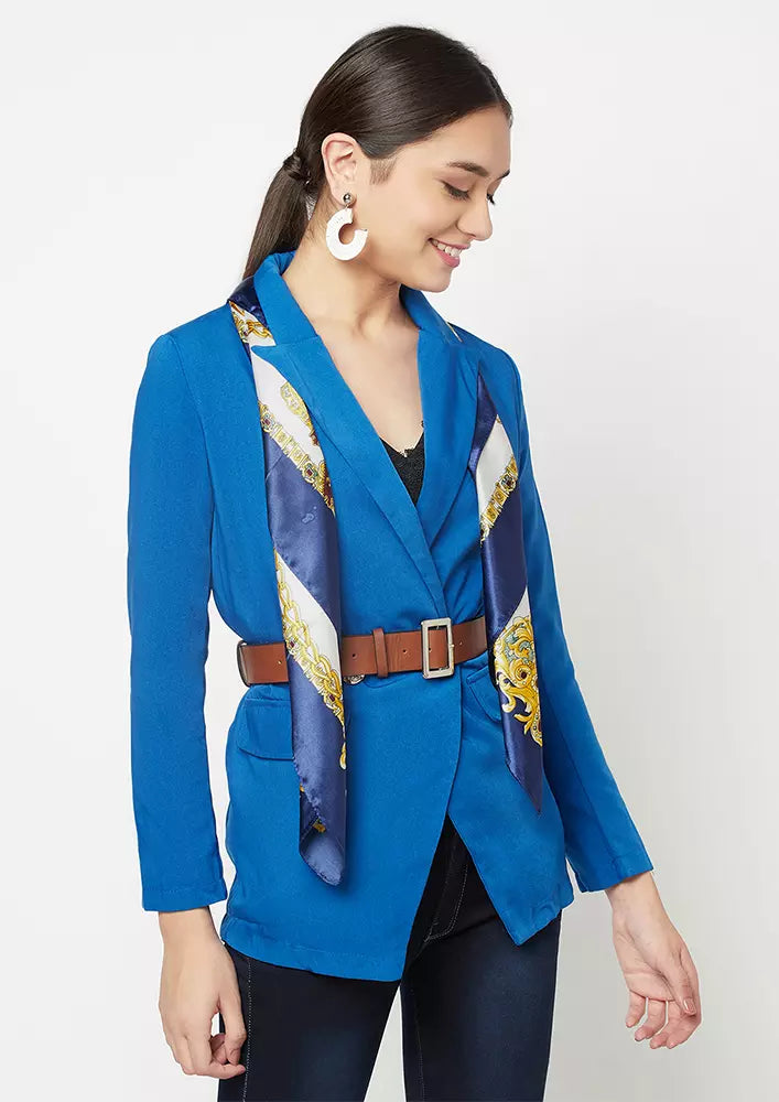 Formal Blazer with belt and scarf