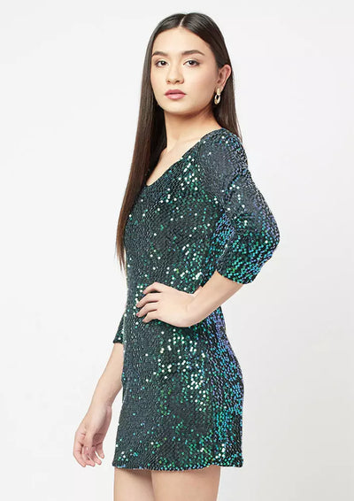 Sequins Long Sleeves Bodycon Dress