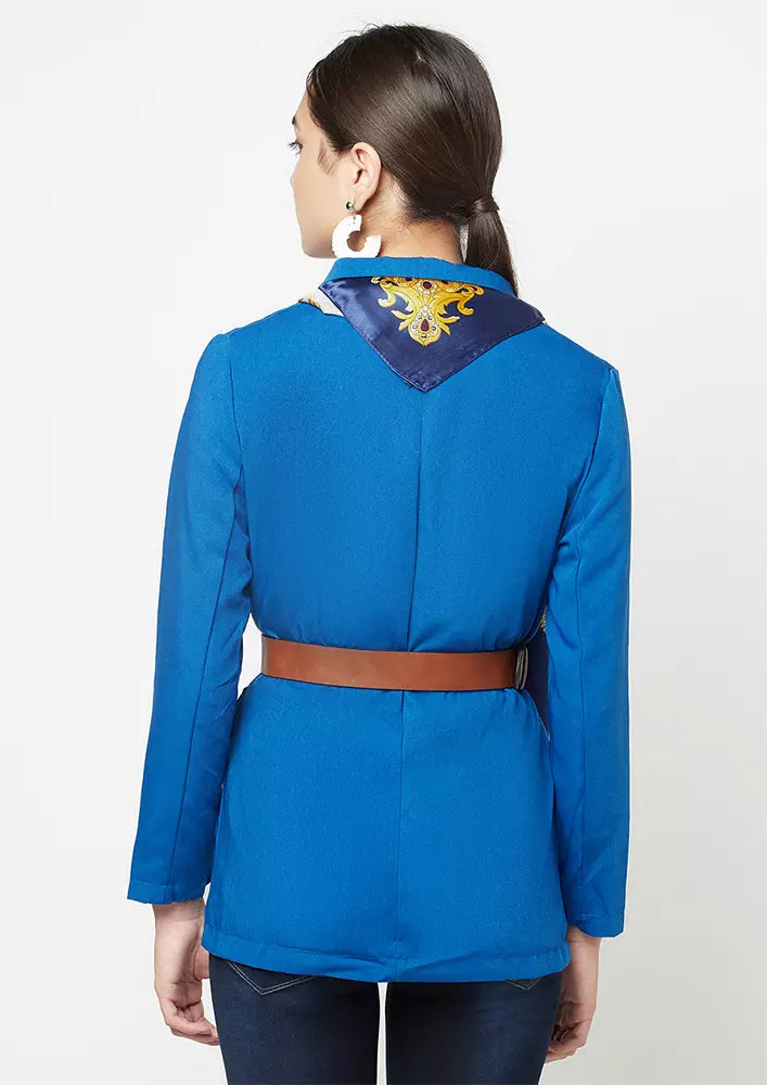 Formal Blazer with belt and scarf