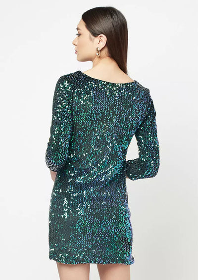 Sequins Long Sleeves Bodycon Dress