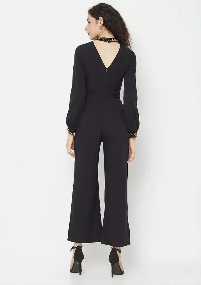Turtleneck Long Sleeve Wide Leg Jumpsuit IKI CHIC Private Ltd