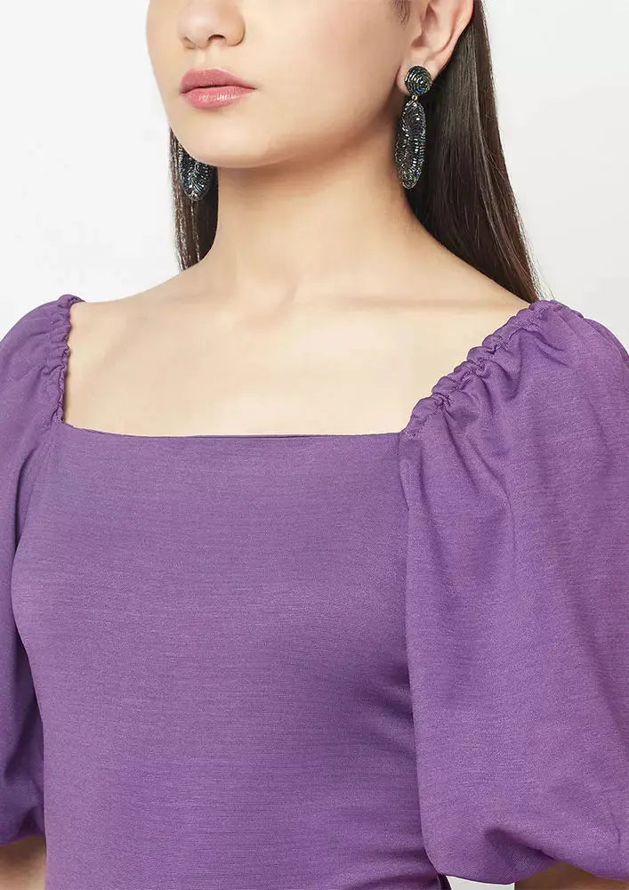 Puff Sleeves Wide Leg Waisted Jumpsuit IKI CHIC Private Ltd