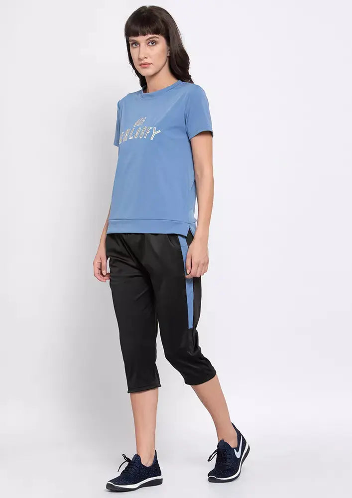 Round Neck T-Shirt And Pant Set IKI CHIC Private Ltd