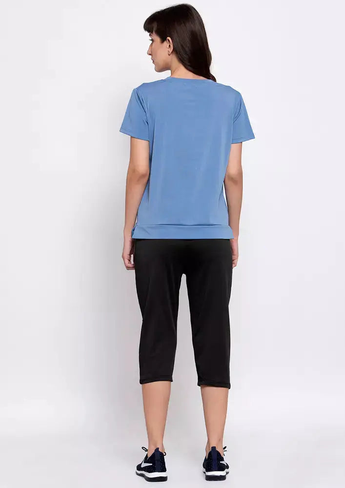 Round Neck T-Shirt And Pant Set IKI CHIC Private Ltd