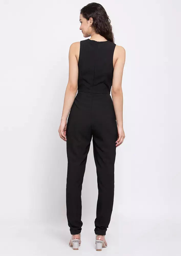 Halterneck Jumpsuit With Front Cut Out IKI CHIC Private Ltd