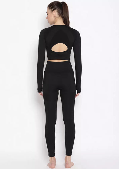 Back Cutout Top & Leggings Set