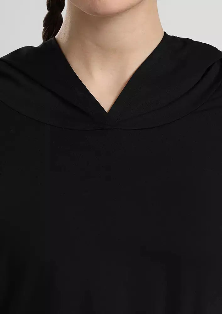 GYM HOODIE TOP WITH SIDE SPLIT IKI CHIC Private Ltd