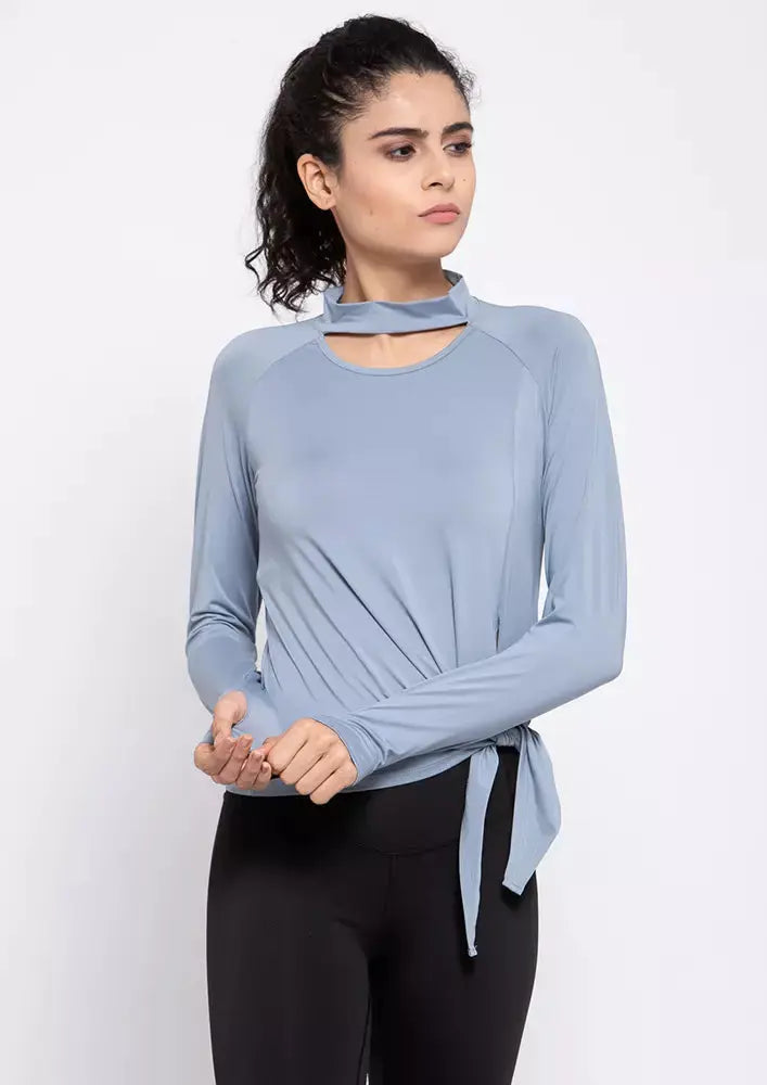Full Sleeves Halterneck Gym Top IKI CHIC Private Ltd