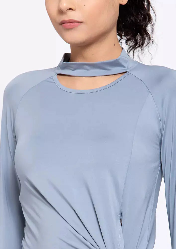 Full Sleeves Halterneck Gym Top IKI CHIC Private Ltd