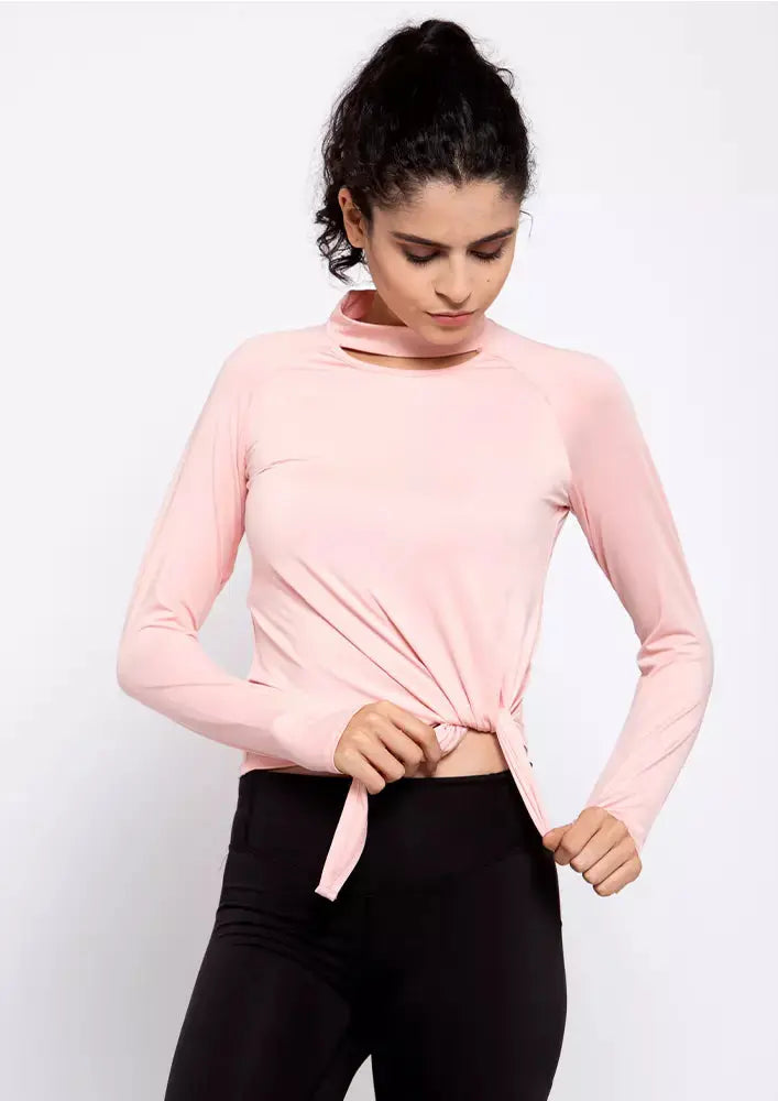 Full Sleeves Halterneck Gym Top IKI CHIC Private Ltd