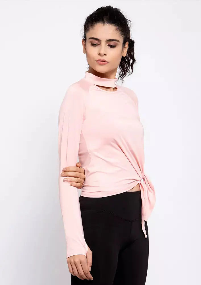 Full Sleeves Halterneck Gym Top IKI CHIC Private Ltd