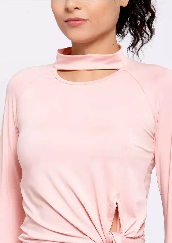 Full Sleeves Halterneck Gym Top IKI CHIC Private Ltd