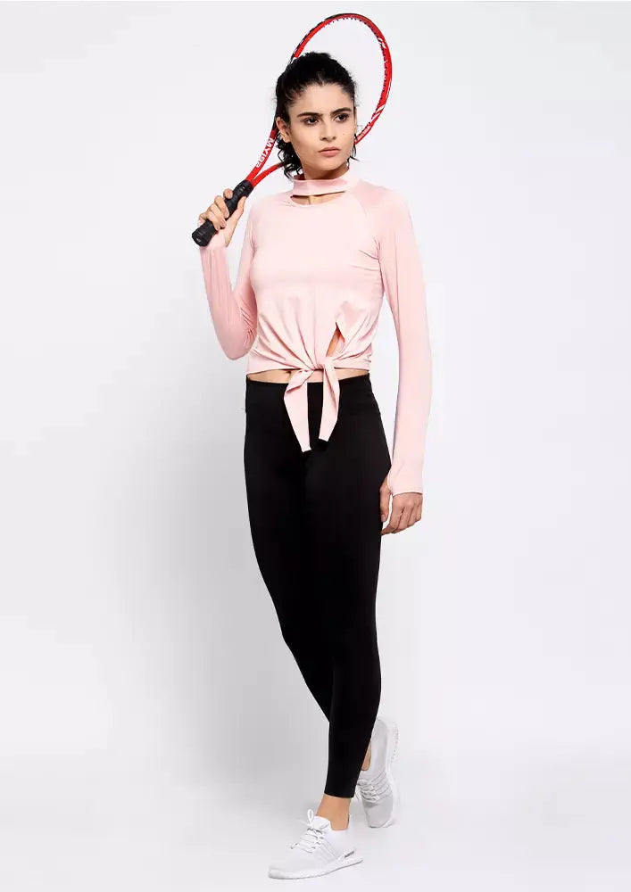 Full Sleeves Halterneck Gym Top IKI CHIC Private Ltd