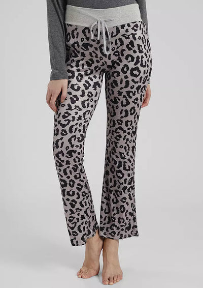 Leopard Print Wide Leg Lounge Pant