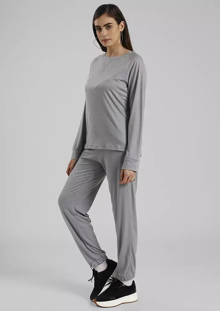 Raglon Sleeve Top And Pant Loungewear Set IKI CHIC Private Ltd
