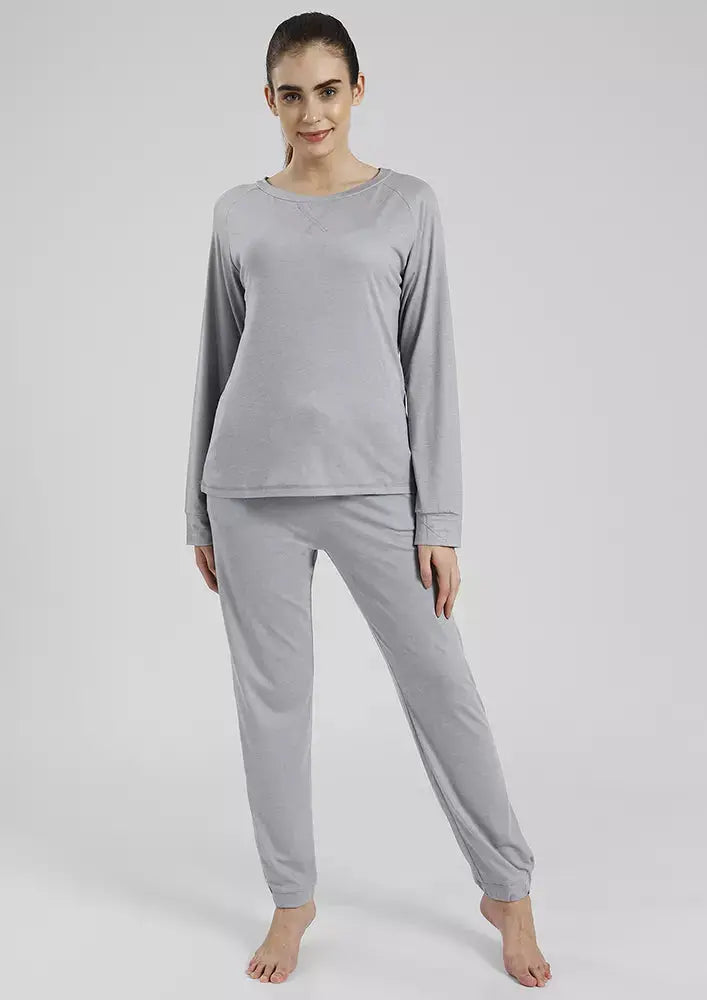 Raglon Sleeve Top And Pant Loungewear Set IKI CHIC Private Ltd