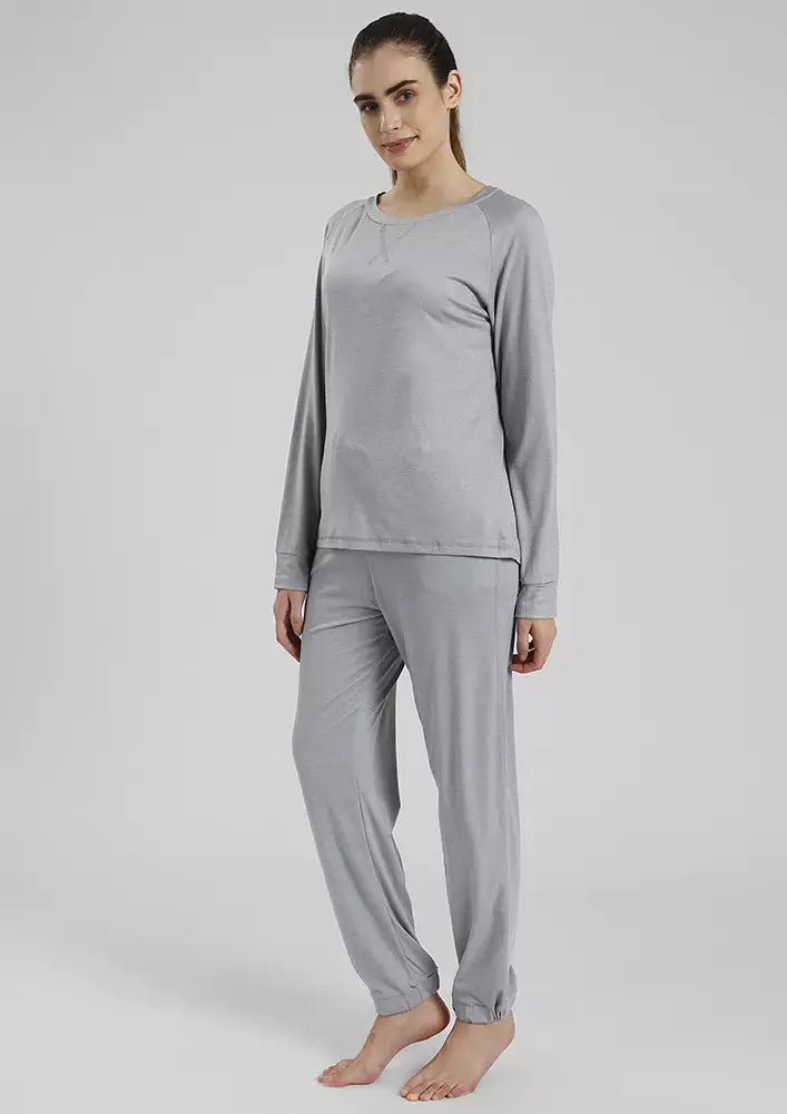 Raglon Sleeve Top And Pant Loungewear Set IKI CHIC Private Ltd
