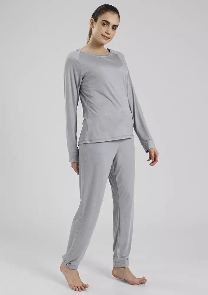 Raglon Sleeve Top And Pant Loungewear Set IKI CHIC Private Ltd