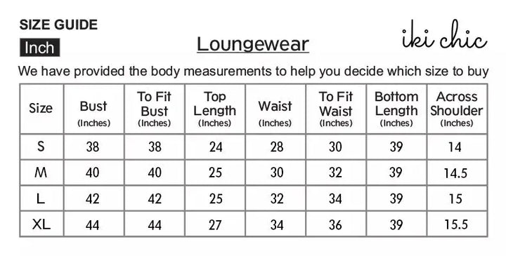 Raglon Sleeve Top And Pant Loungewear Set IKI CHIC Private Ltd