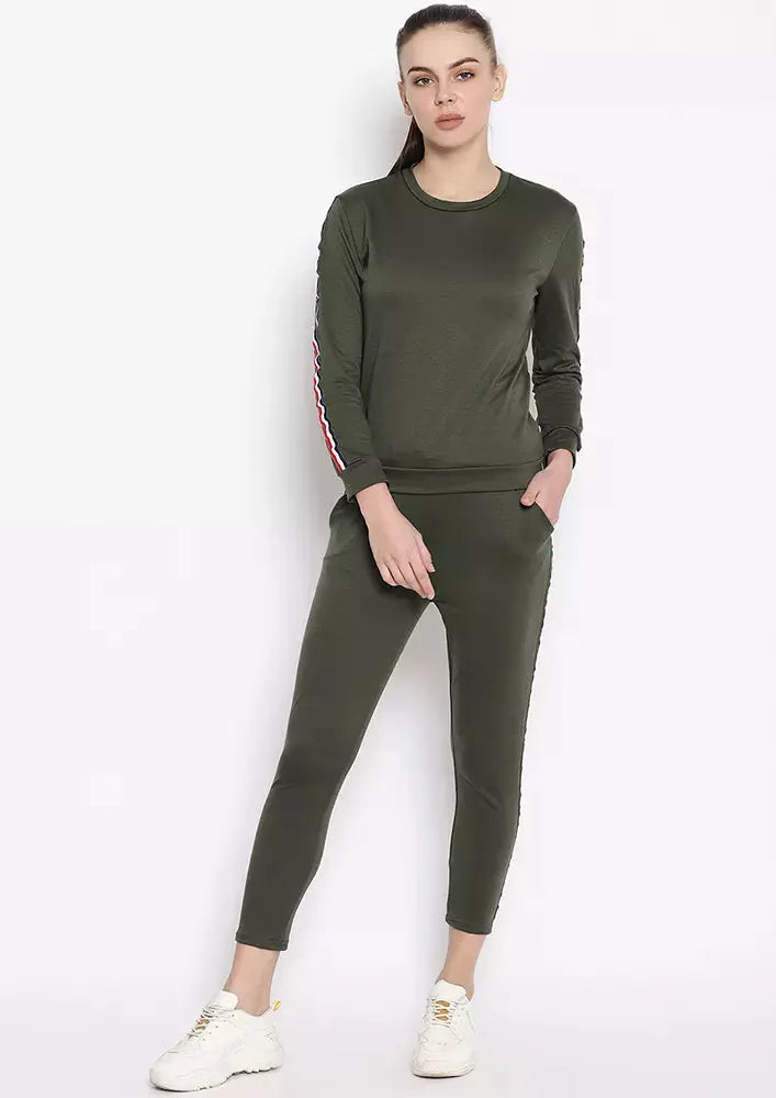 Side Striped Sweatshirt With Pyjama Set IKI CHIC Private Ltd