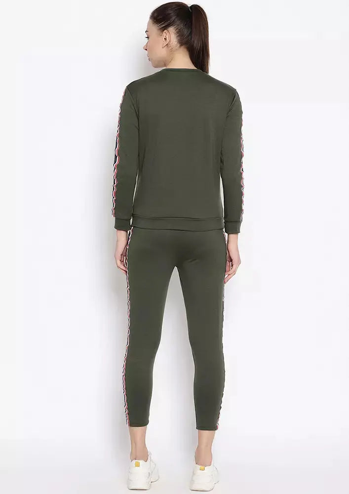 Side Striped Sweatshirt With Pyjama Set IKI CHIC Private Ltd