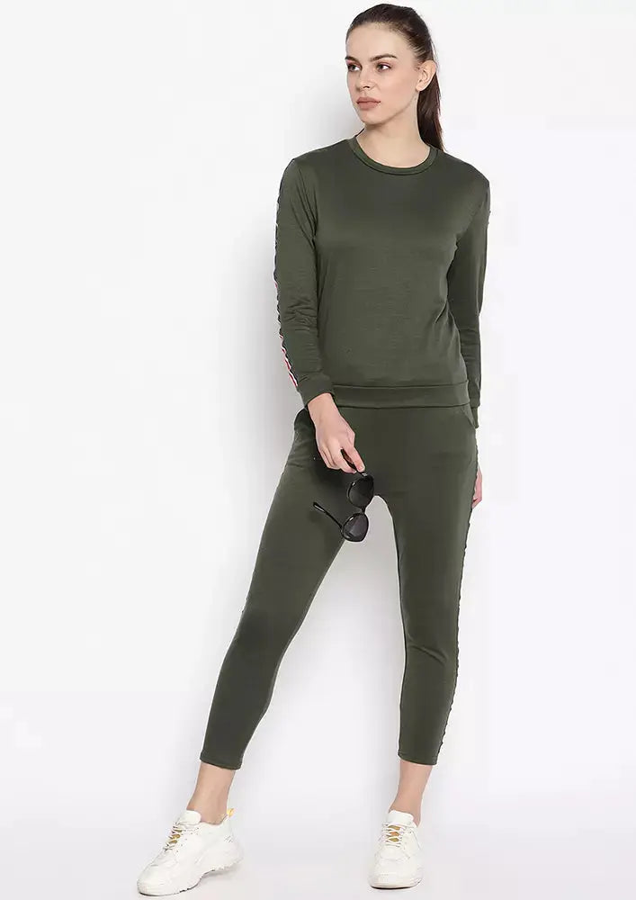 Side Striped Sweatshirt With Pyjama Set IKI CHIC Private Ltd