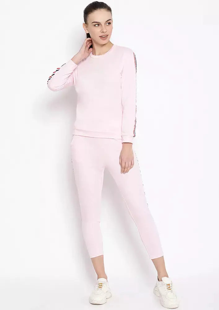 Side Striped Sweatshirt With Pyjama Set IKI CHIC Private Ltd