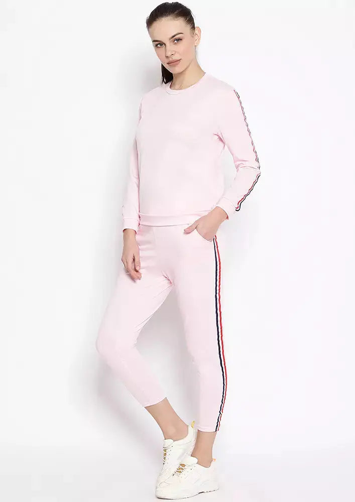 Side Striped Sweatshirt With Pyjama Set IKI CHIC Private Ltd