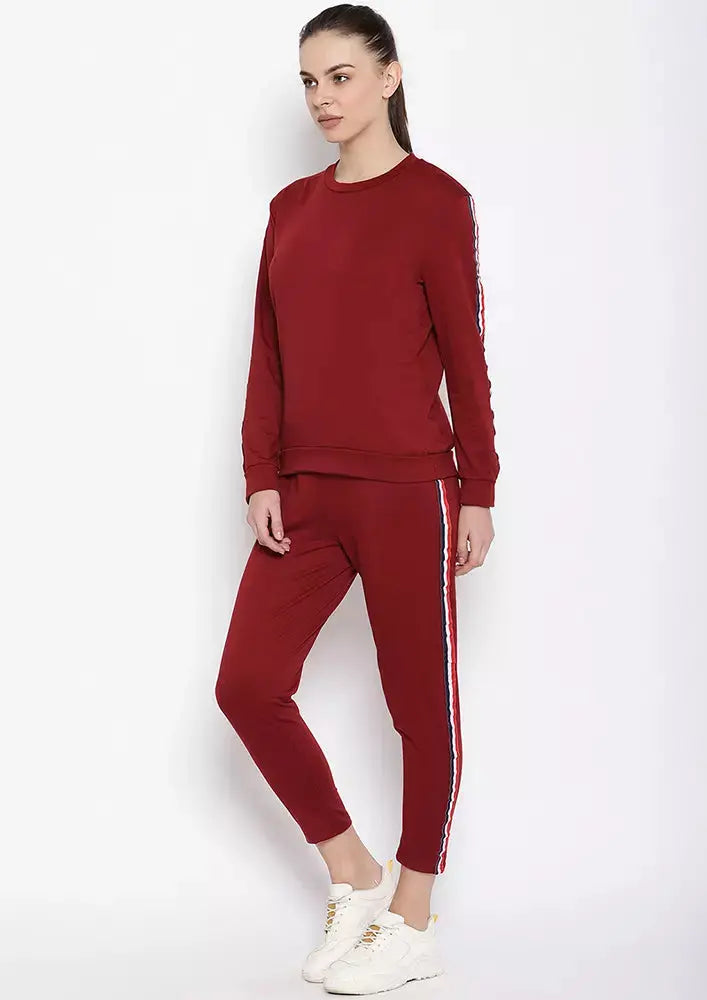 Side Striped Sweatshirt With Pyjama Set IKI CHIC Private Ltd