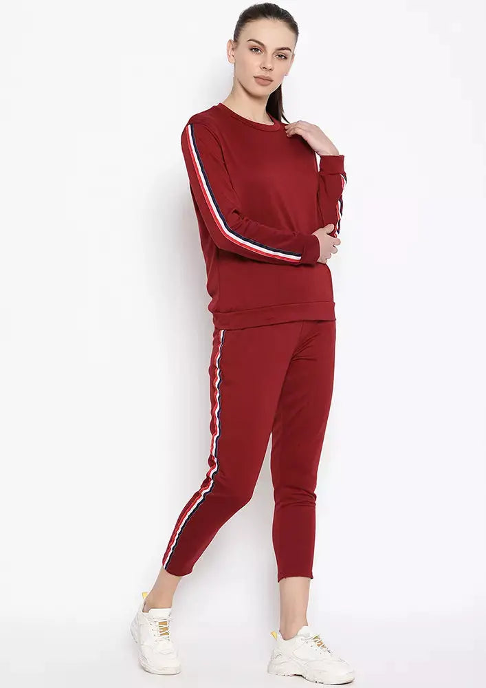 Side Striped Sweatshirt With Pyjama Set IKI CHIC Private Ltd