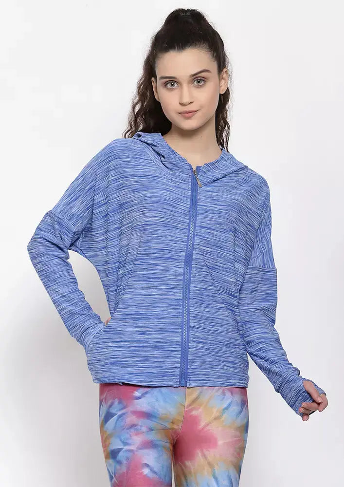 ZIP UP HOODIE JACKET WITH THUMB HOLE IKI CHIC Private Ltd