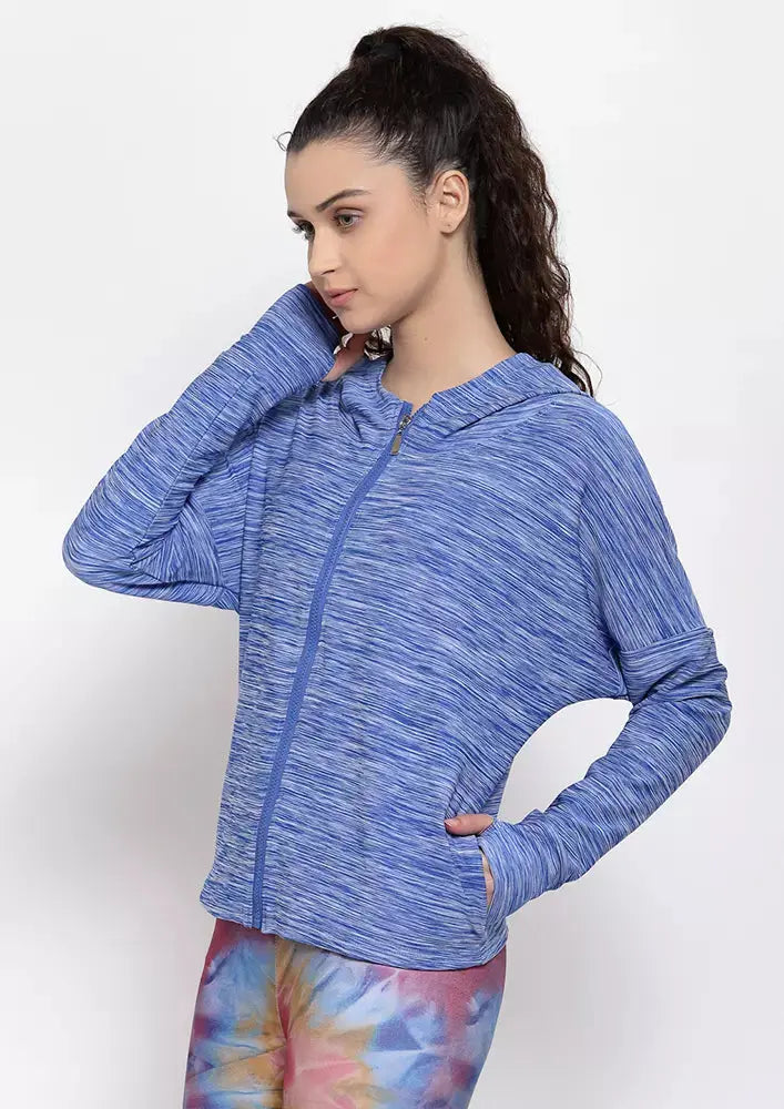 ZIP UP HOODIE JACKET WITH THUMB HOLE IKI CHIC Private Ltd