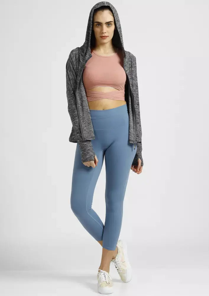 ZIP UP HOODIE JACKET WITH THUMB HOLE IKI CHIC Private Ltd