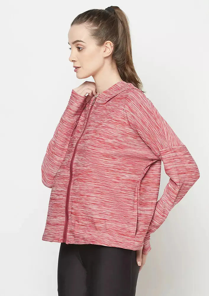 ZIP UP HOODIE JACKET WITH THUMB HOLE IKI CHIC Private Ltd