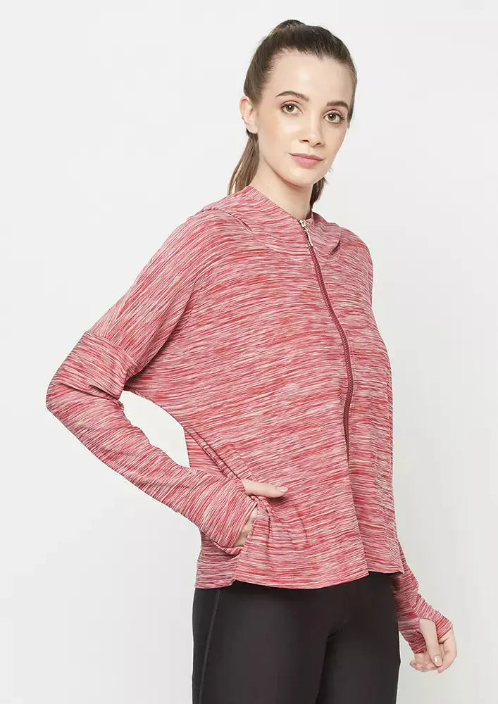 ZIP UP HOODIE JACKET WITH THUMB HOLE IKI CHIC Private Ltd