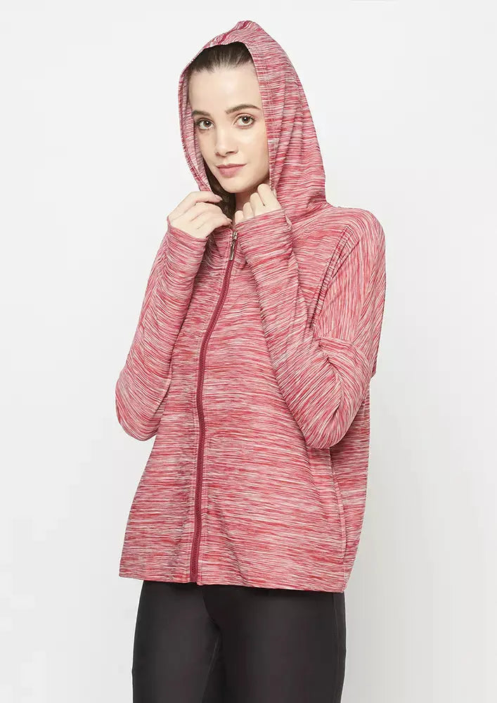 ZIP UP HOODIE JACKET WITH THUMB HOLE IKI CHIC Private Ltd